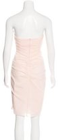 Thumbnail for your product : Badgley Mischka Strapless Silk Dress