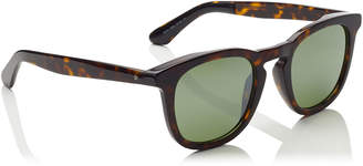 Jimmy Choo BEN Dark Havana Wayfare Sunglasses with Green Mirror Lenses