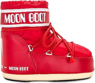 Moon Boot Icon Low Nylon Boot in Red - ShopStyle