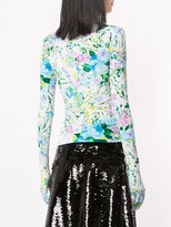 Thumbnail for your product : Richard Quinn Glove-Sleeve Floral Turtleneck Top