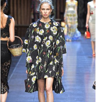 Dolce & Gabbana Mini Me brocade coat with Swarovski rhinestones