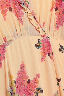 By Ti Mo Wrap-effect Floral-print Crepe Midi Dress
