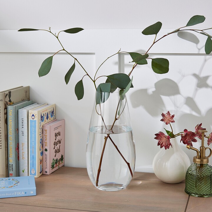 Dunelm Clear Glass Tapered Bullet Vase Clear ShopStyle