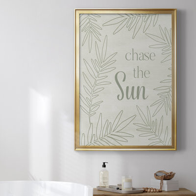 Trinx Chase The Sun Premium Framed Canvas - Ready To Hang