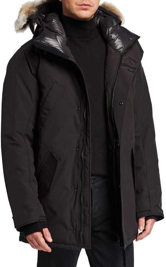 Canada Goose Men's Edgewood Hooded Parka w/ Fur Trim - ShopStyle Jackets