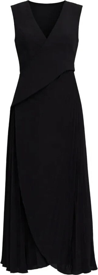 Acler Fairfield V-neck pleated maxi dress