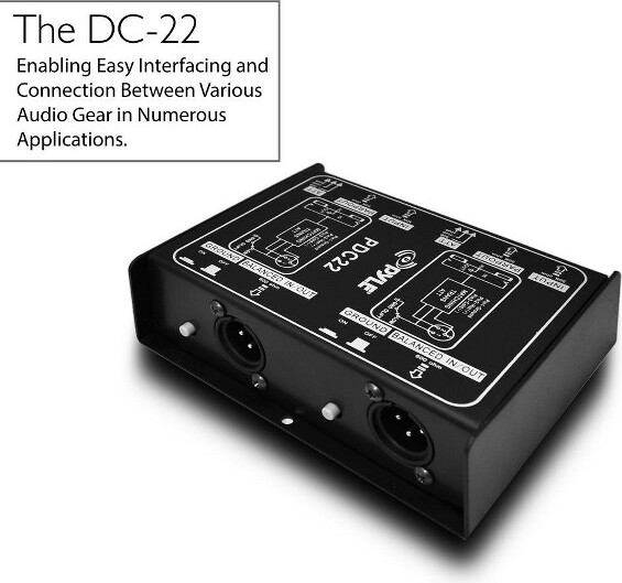 Pyle PremiumDirectInjectionAudioBoxforLiveSoundwithHigh-QualityAudioOutput,CompatiblewithAllMusicDevices