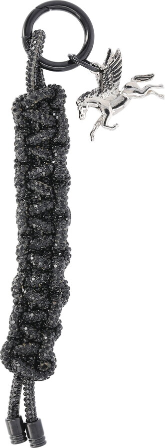 No Boundaries Women’s Bag Charm, Black Rhinestone Bungee