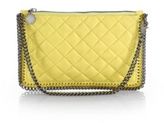 Thumbnail for your product : Stella McCartney Falabella Quilted Faux-Suede Pouchette