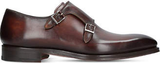 Magnanni Burnished leather double monk strap shoes