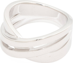 TJMAXX Sterling Silver Crossover Ring For Women