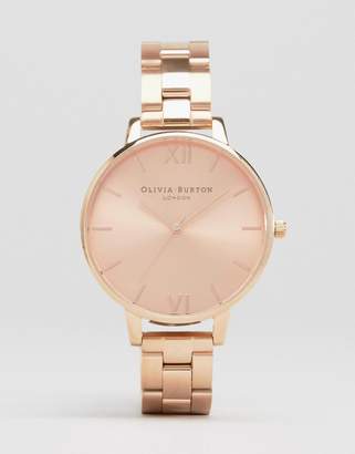 Olivia Burton Big Dial Rose Gold Bracelet Watch
