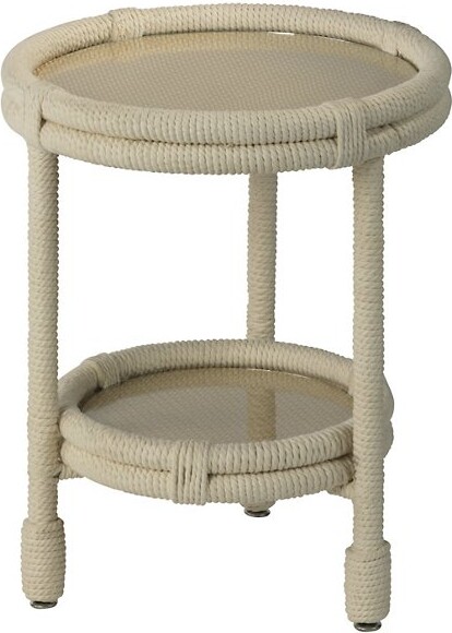 Jamie Young Co. Delta Side Table in White