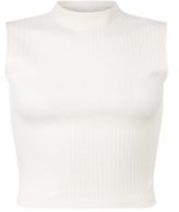 Thumbnail for your product : New Look Teens Black High Neck Ribbed Crop Top
