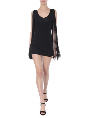 Moschino Short Dress With Fringes