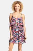 Thumbnail for your product : Mimichica Mimi Chica 'Foxy' Back Cutout Layered Skater Dress (Juniors)