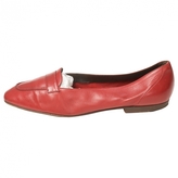 Thumbnail for your product : Prada Red Leather Flats