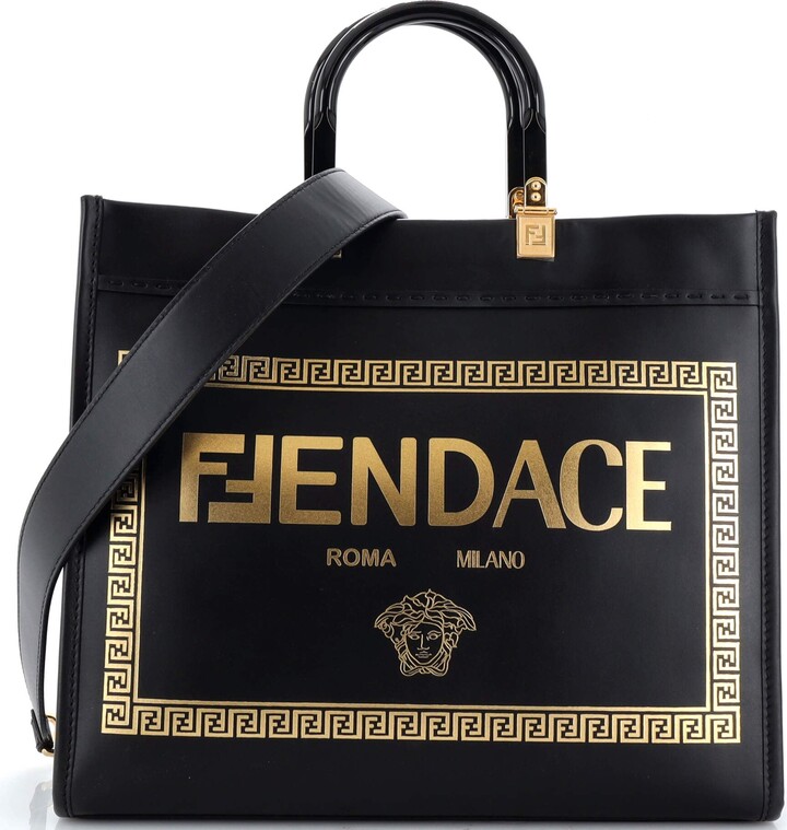 Fendi Pre-Owned Mini Fendace Peekaboo ISeeU Tote Bag - Farfetch