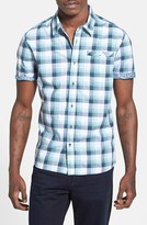 Thumbnail for your product : 7 Diamonds 'Mavericks' Trim Fit Short Sleeve Check Sport Shirt