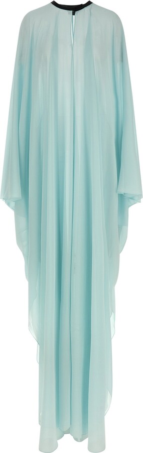 Tom Ford Caftan Silk Georgette Dresses Light Blue