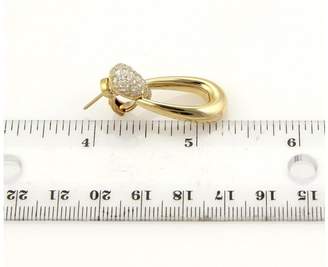 Cartier 18k Yellow Gold 1.50ct Diamonds Oval Hoop Earrings