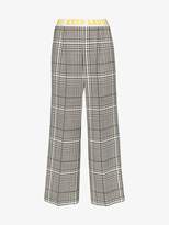 Thumbnail for your product : Mira Mikati high waist checked wide leg trousers