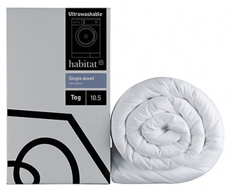 Habitat Ultrawashable 10.5 Tog Duvet - Single