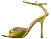 Thumbnail for your product : Jimmy Choo Leather Wrap-Around Sandals Gold Leather Wrap-Around Sandals