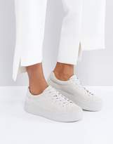 Thumbnail for your product : Vagabond Jessie Cream Suede Trainers