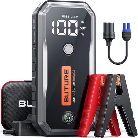 CELUX BUTURE 5000A Car Battery Jump Starter (All Gas/10L Diesel) Smart Portable Car Jump Starter Battery Pack, 12V Safe Jump Box Car Jumper Starter with...