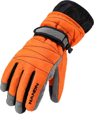vannawong Mens Winter Motorcycle Ski Snow Gloves Fleece Lining Waterproof  Windproof Thermal Insulated Bike Mittens Riding Cold Weather Full Finger  Head Warmer Orange S - ShopStyle