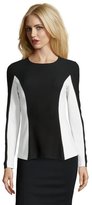 Thumbnail for your product : Chelsea Flower black chiffon and white stretch knit 'Perla' shirt