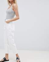 Thumbnail for your product : ASOS Design DESIGN balloon leg boyfriend jeans in optic white