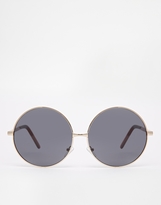 Thumbnail for your product : ASOS Oversized Metal Round Sunglasses
