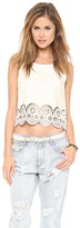Thumbnail for your product : MinkPink Stepping Up Laser Cut Top