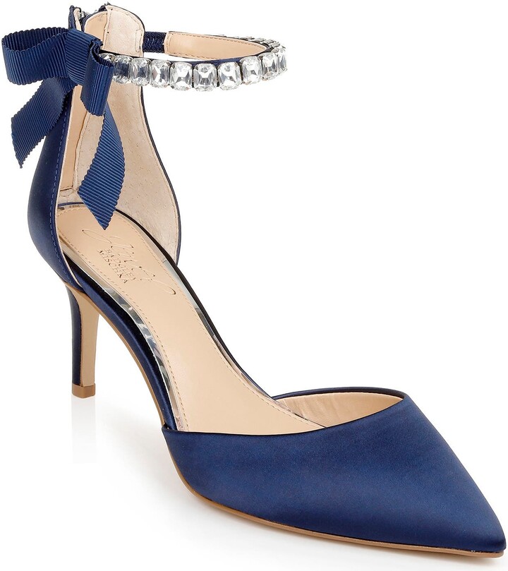navy ankle strap shoes