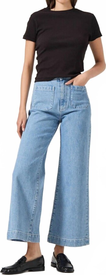 ROLLA'S Sailor Ankle Flair Denim Jean In Mid Blue