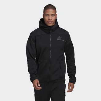 black adidas zip up hoodie