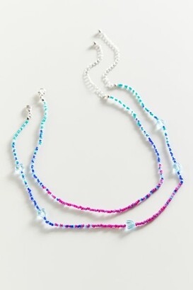 Urban Outfitters Beaded Heart Layer Necklace Set