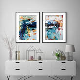 Thumbnail for your product : Abstract House Large Art Print Set Of Two Framed Wall Art