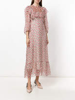 Thumbnail for your product : Rochas floral ruffle trim dress