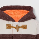 Thumbnail for your product : Burberry Childrens Striped Technical Wool Duffle Coat
