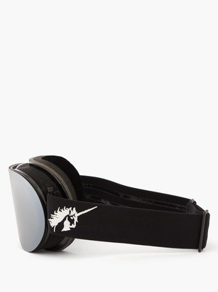 YNIQ Model Two Mirrored-lens Ski Goggles - Black Silver