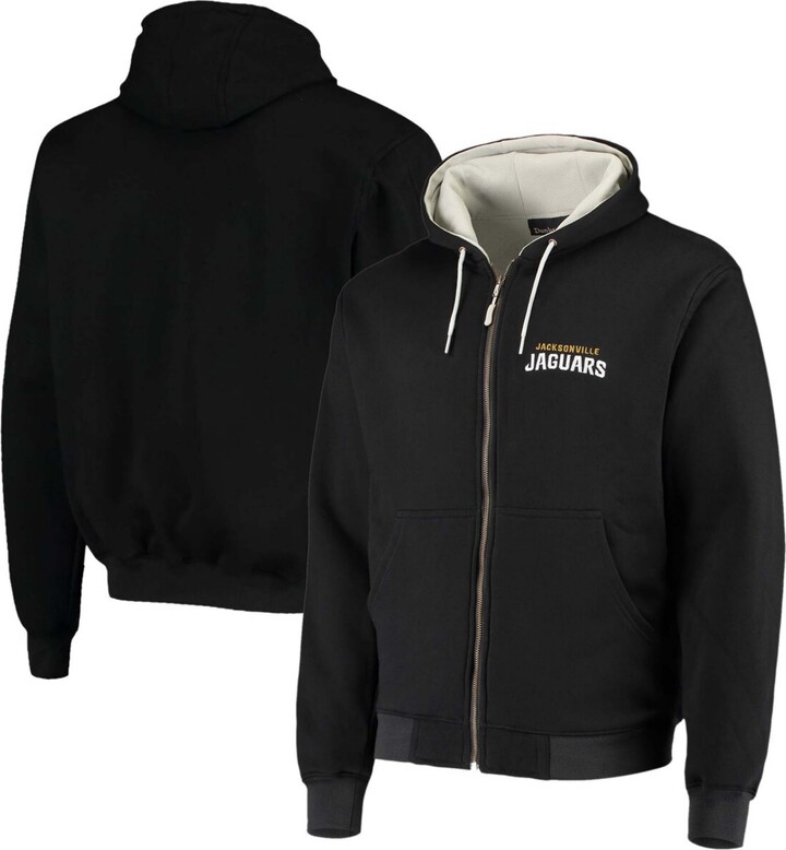 Dunbrooke Men's Black Jacksonville Jaguars Craftsman Thermal Lined Full-Zip Hoodie