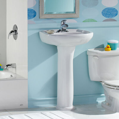 Cadet 30" Tall Vitreous China U-Shaped Pedestal Bathroom Sink with Overflow