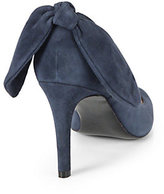 Thumbnail for your product : Carven Suede Heel-Bow Pumps
