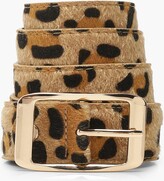 Thumbnail for your product : boohoo Leopard Belt With Gold Buckle