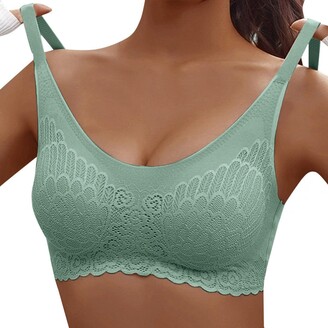 routinfly Wmbra Posture Correcting Bra Women Push Up Sports Bra Mesh  Elasticity Bustier Lightweight Padded Underwear Without Underwire Shaping  Lace Bra Seamless Ultra Thin Everyday Bra Wireless Sexy Lingerie - ShopStyle
