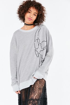 Truly Madly Deeply Embroidered Skull Sweatshirt