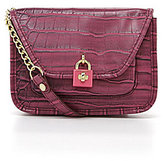 Thumbnail for your product : Kate Landry Lock Croco Embossed Cross-Body Bag